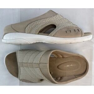 Easy Spirit Women's Traciee Slip On Comfort Slide Sandals Tan Size 8.5 WW